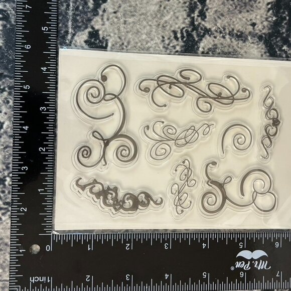 Forever In Time FLOURISHES 8 Acrylic Stamps CS224A - Picture 4 of 7